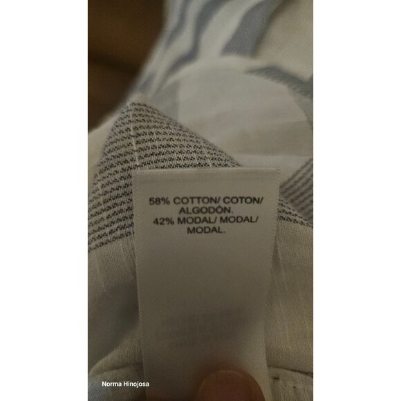 Lucky Brand XL Striped Button-Up Long-Sleeve Shirt Cream & Black Cotton Blend - Picture 7 of 9